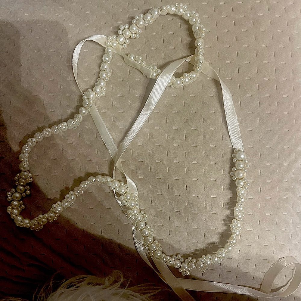 Ivory Pearls Wedding Belt